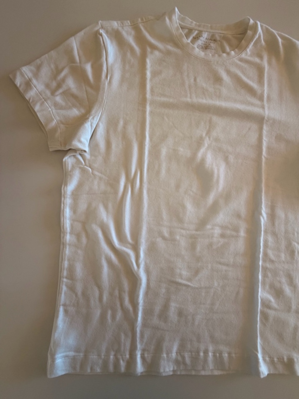 Banana Republic White Classic Stretch Crew Neck Short Sleeve Tee, Men’s Sz XL - Picture 3 of 13